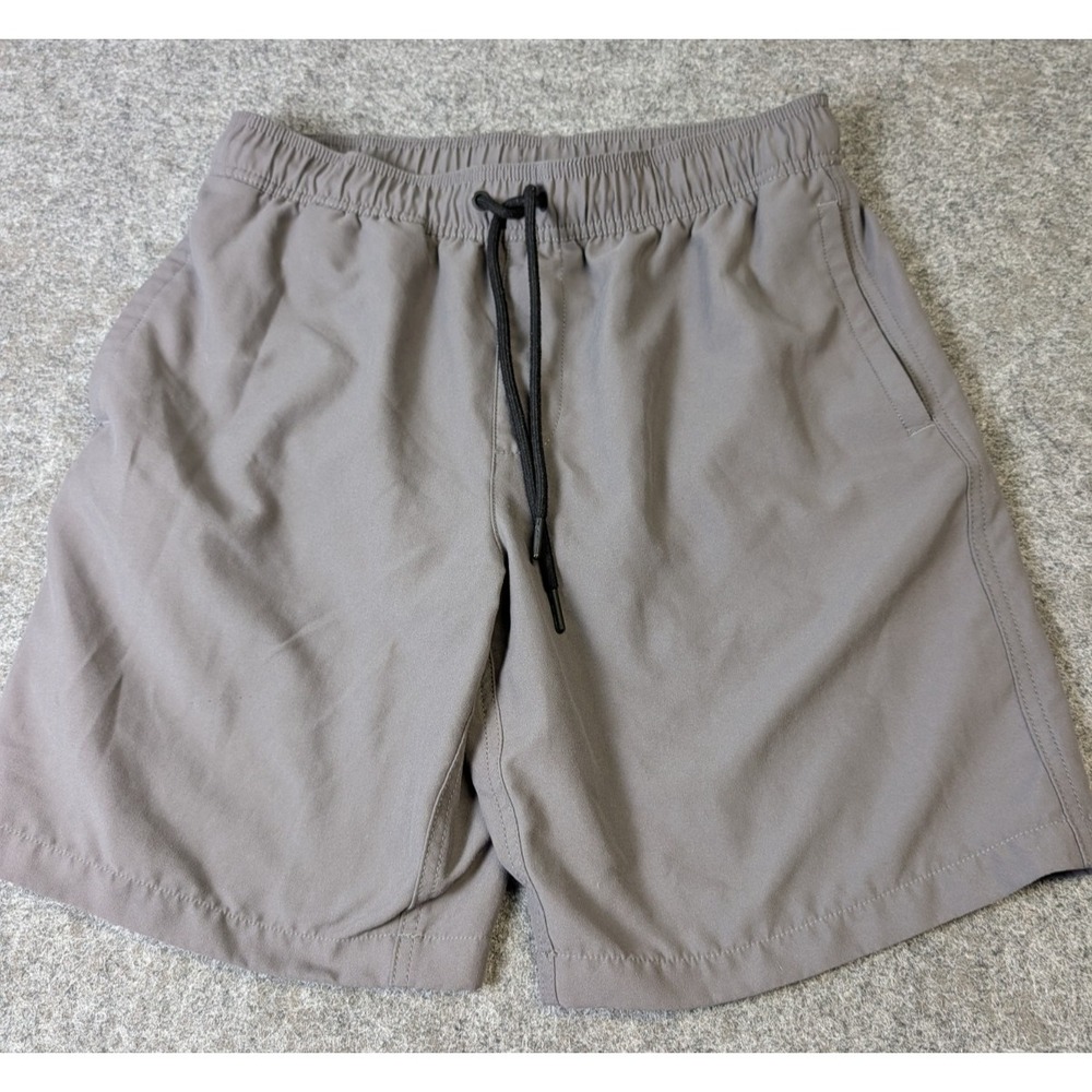 Amazon Essentials Swim Trunks Dark Gray Mesh Lined Men's M 9 In Inseam EUC